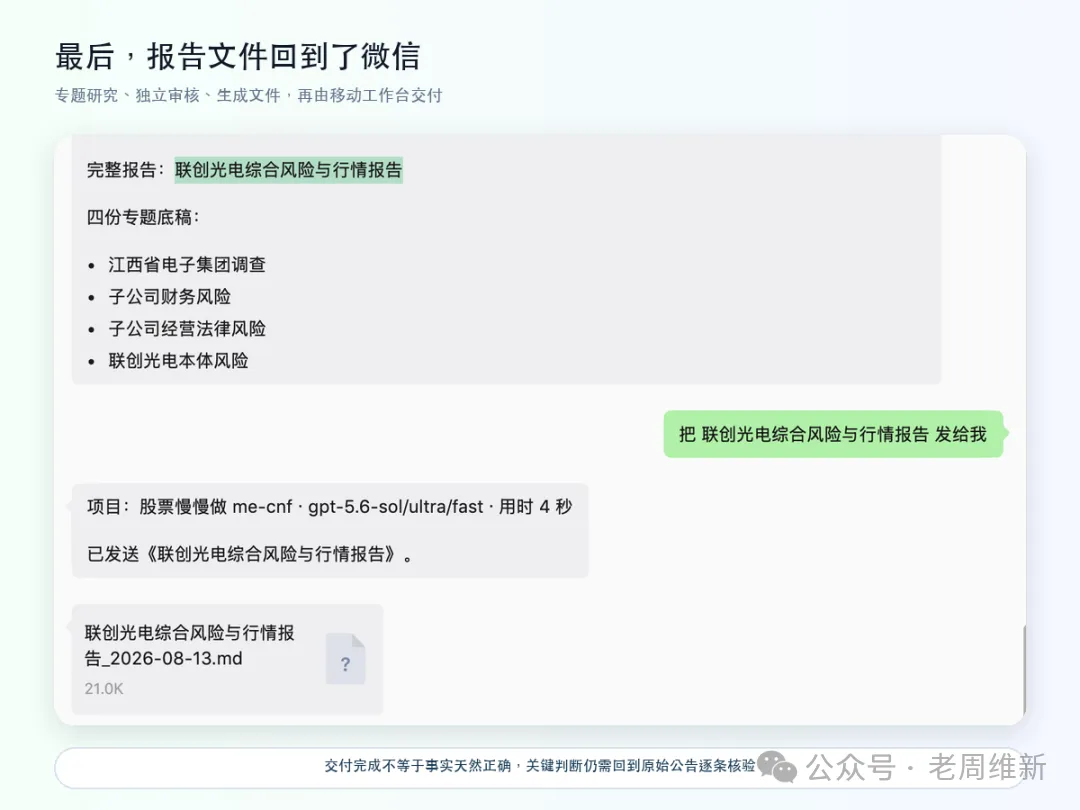 联创光电研究报告已通过微信交付